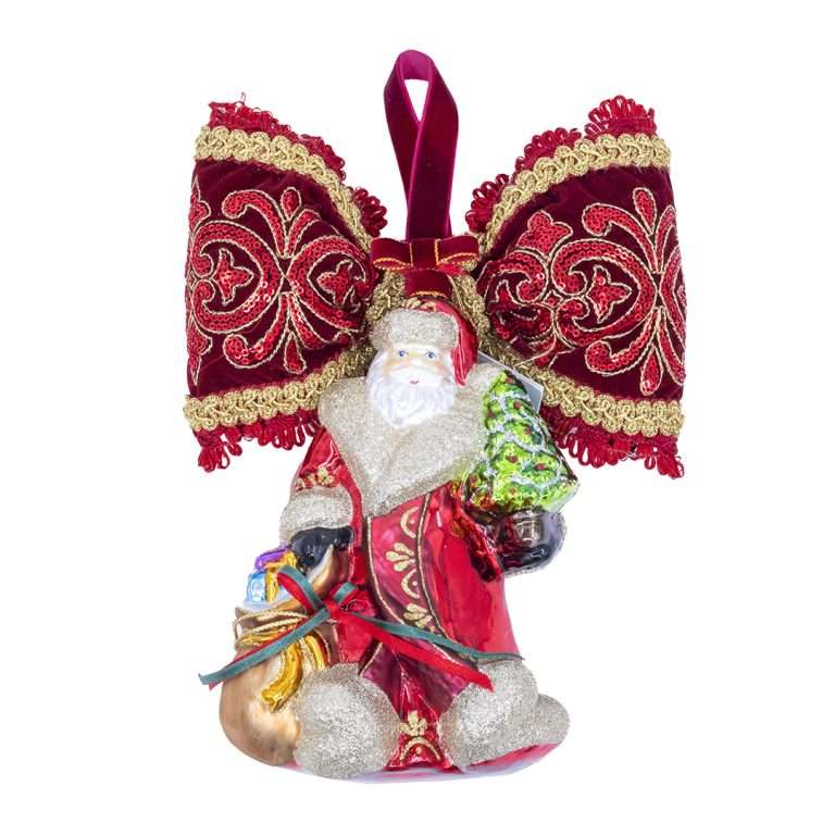 "Decorazione Babbo Natale c/Doni e Albero" H25X19 CM