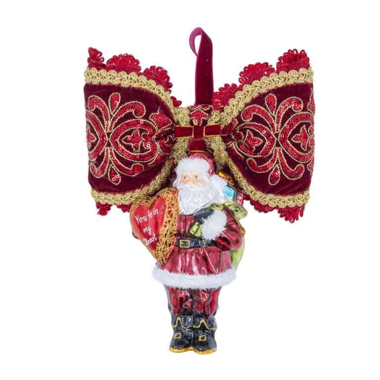 "Decorazione Babbo Natale c/Cuore" H24X17 CM
