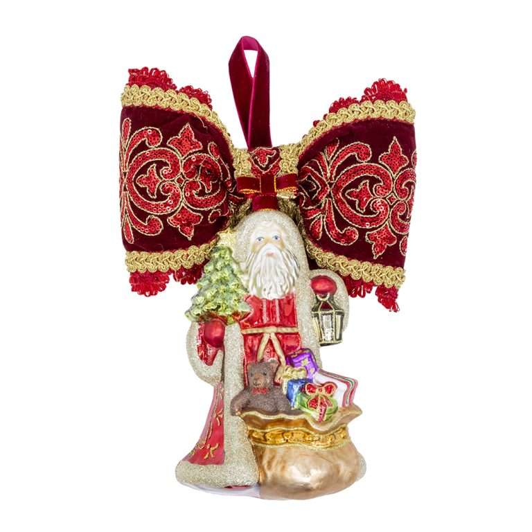 "Decorazione Babbo Natale con Doni e Albero" H25X19 CM