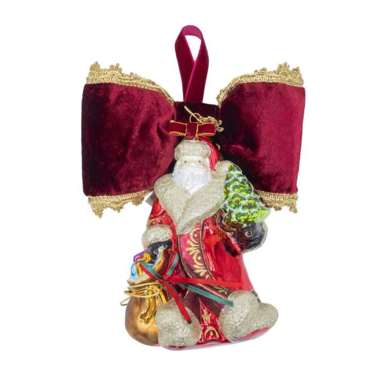 "Decorazione Babbo Natale con Sacco e Albero" H22X20 CM