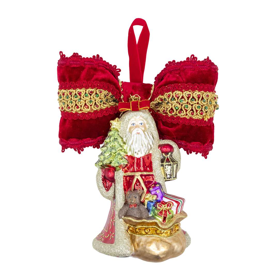 "Decorazione Babbo Natale con Sacco" H23X21 CM