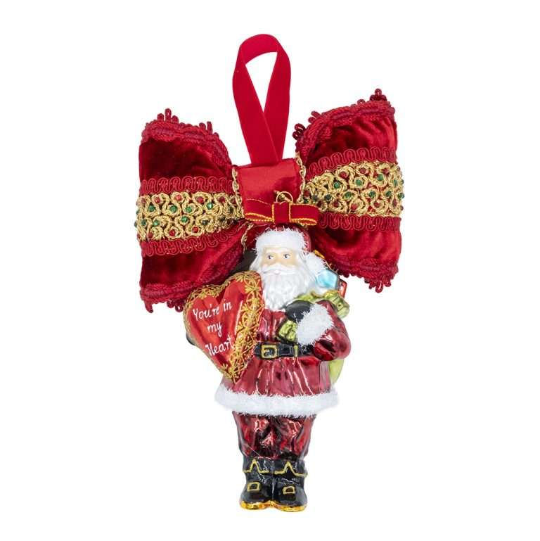 "Decorazione Babbo Natale con Cuore" H24X16 CM