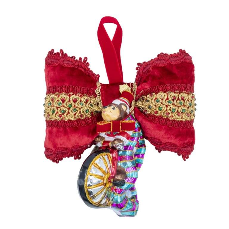 "Decorazione Orso su Bici Circo" H20X16 CM