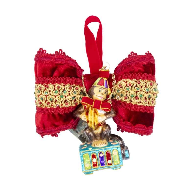 "Decorazione Scimmia su Cubo Circo" H16X16 CM