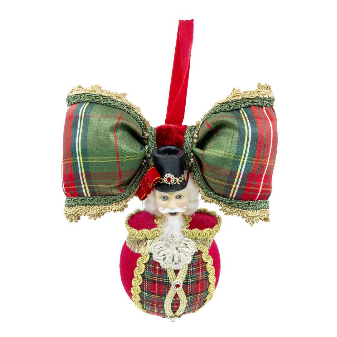"Decorazioni Schiaccianoci su Palla Tartan" H21X20 CM