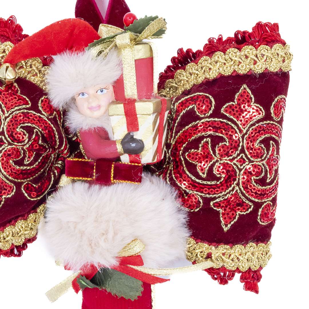 "Decorazione Elfo c/Pacchi Regalo " H26X19 CM – Image 2
