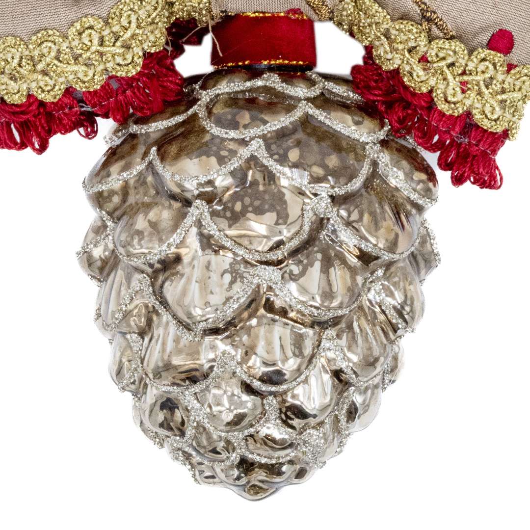 "Decorazione Sfera Pigna Bronzo" H17X12 CM - Image 2