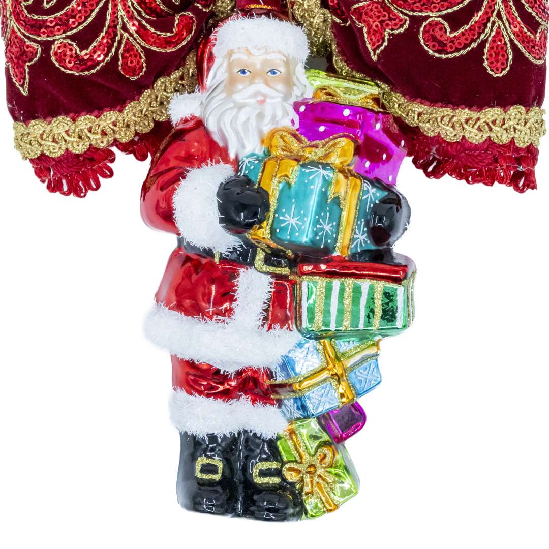 "Decorazione Babbo Natale c/Pacchi Regalo" H25X19 CM - Image 2