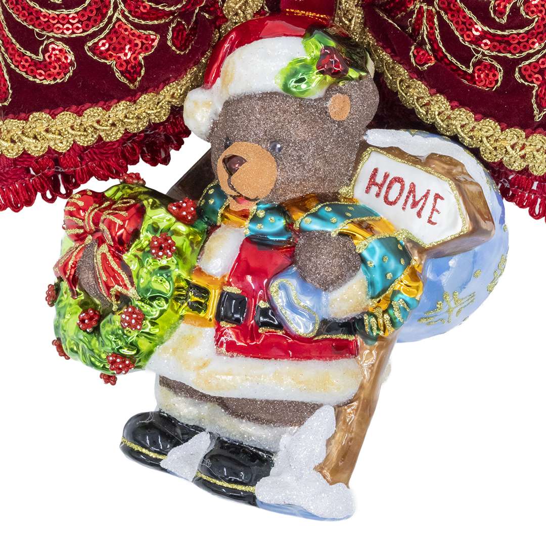 "Decorazione Orso c/ Ghirlanda" H25X19 CM - Image 2