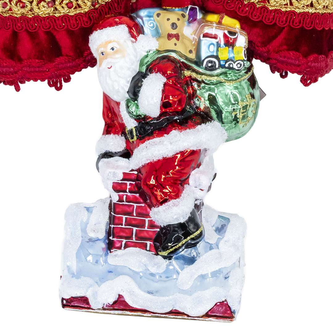 "Decorazione Babbo Natale sul Tetto" H24X21 CM - immagine 2