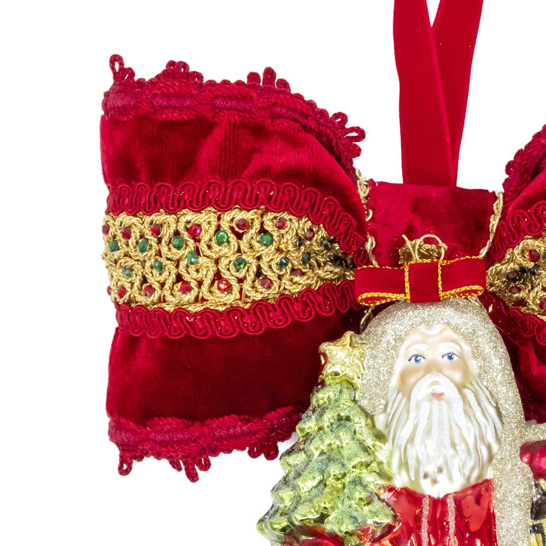 "Decorazione Babbo Natale con Sacco" H23X21 CM - Image 2