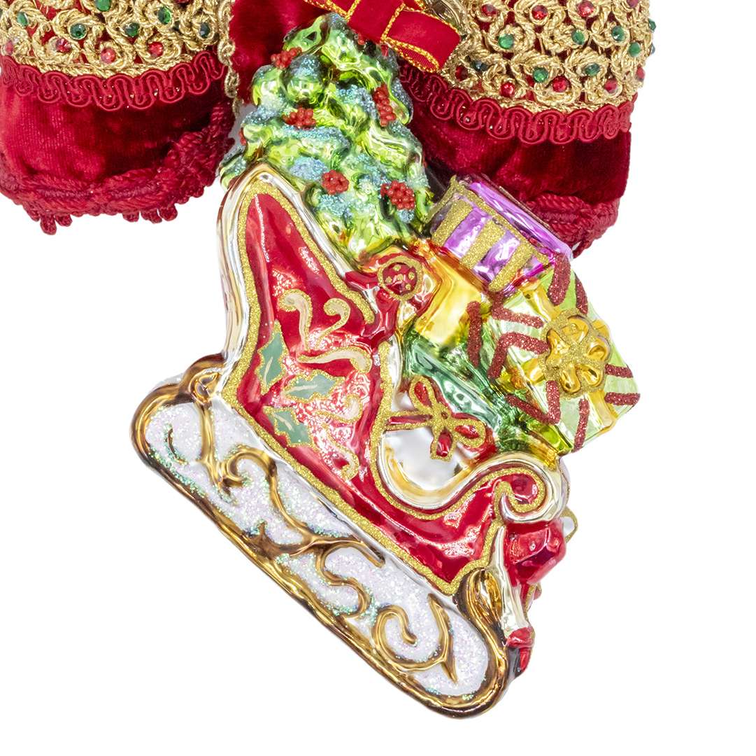 "Decorazione Slitta con Doni" H21X16 CM - immagine 2