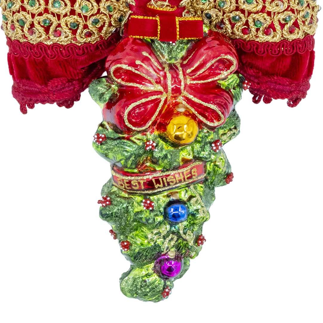 "Decorazione Ghirlanda con Festoni" H23X16 CM - immagine 2