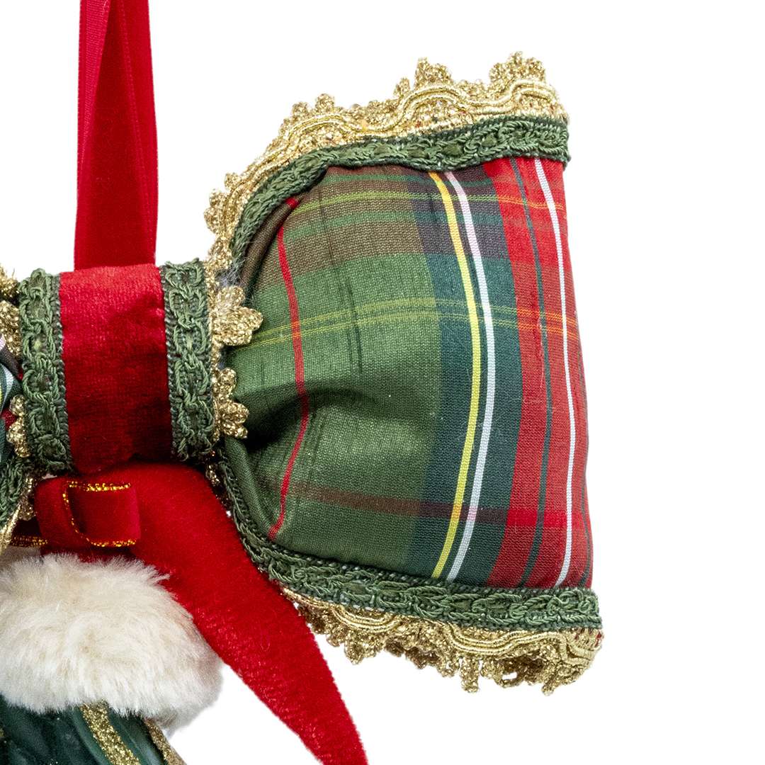 "Decorazione Poltrona Reale Verde Tartan" H27X20 CM - Image 3