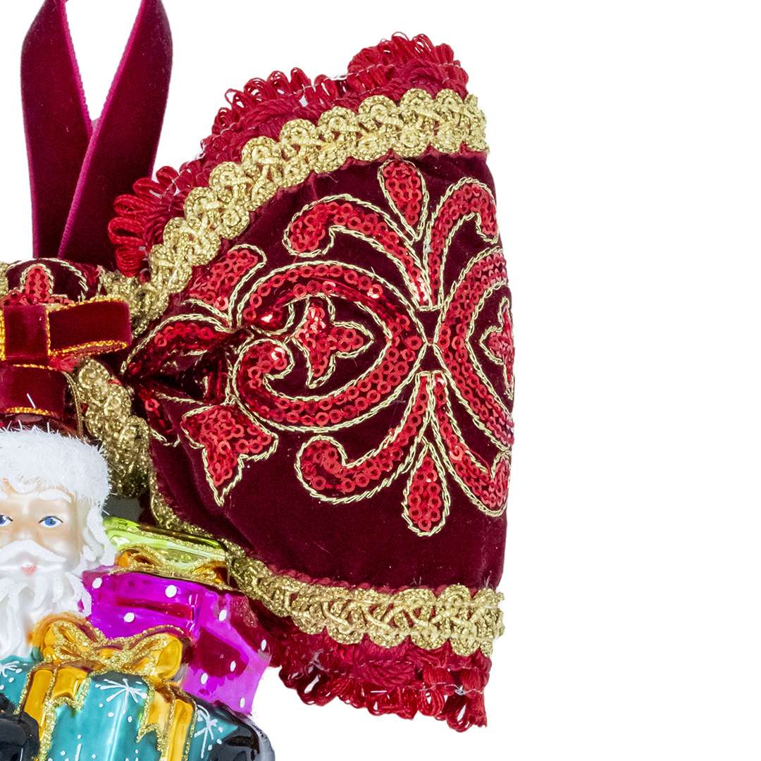 "Decorazione Babbo Natale c/Pacchi Regalo" H25X19 CM - Image 3