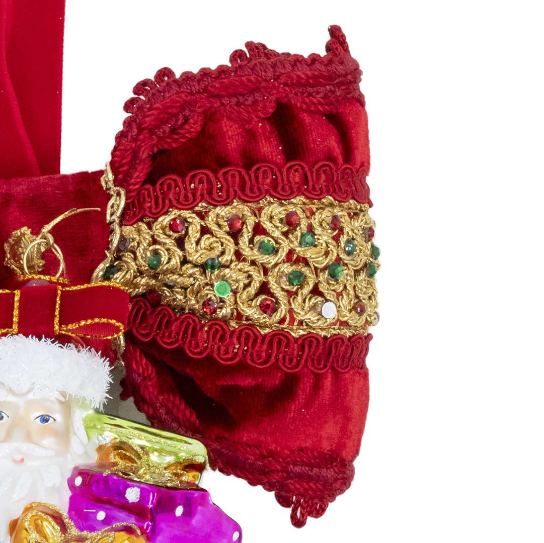 "Decorazione Babbo Natale con Pacchi Regalo" H24X16 CM - Image 3