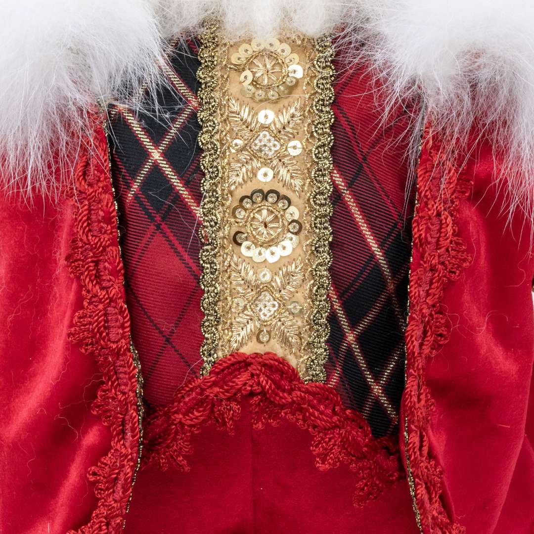 "Babbo Valentine Tartan Nero su Asta" H53 CM - Image 3