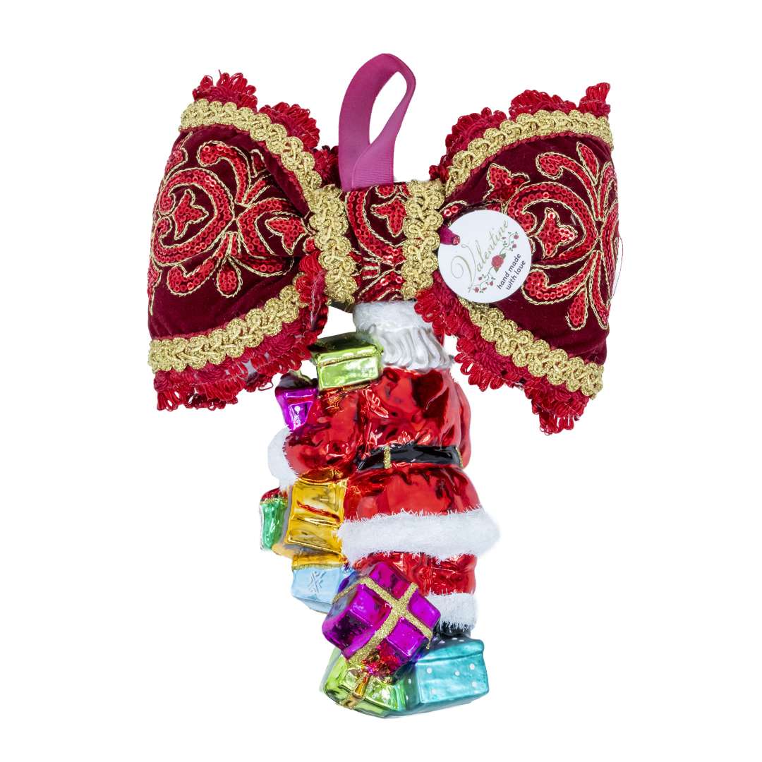 "Decorazione Babbo Natale c/Pacchi Regalo" H25X19 CM - Image 4