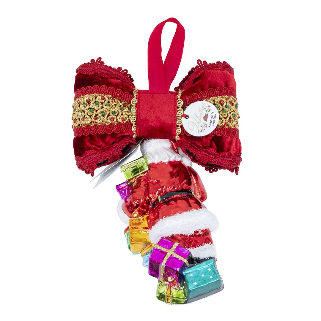 "Decorazione Babbo Natale con Pacchi Regalo" H24X16 CM - Image 4