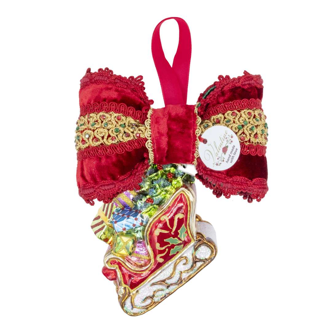 "Decorazione Babbo Natale su Slitta" H18X16 CM - immagine 4