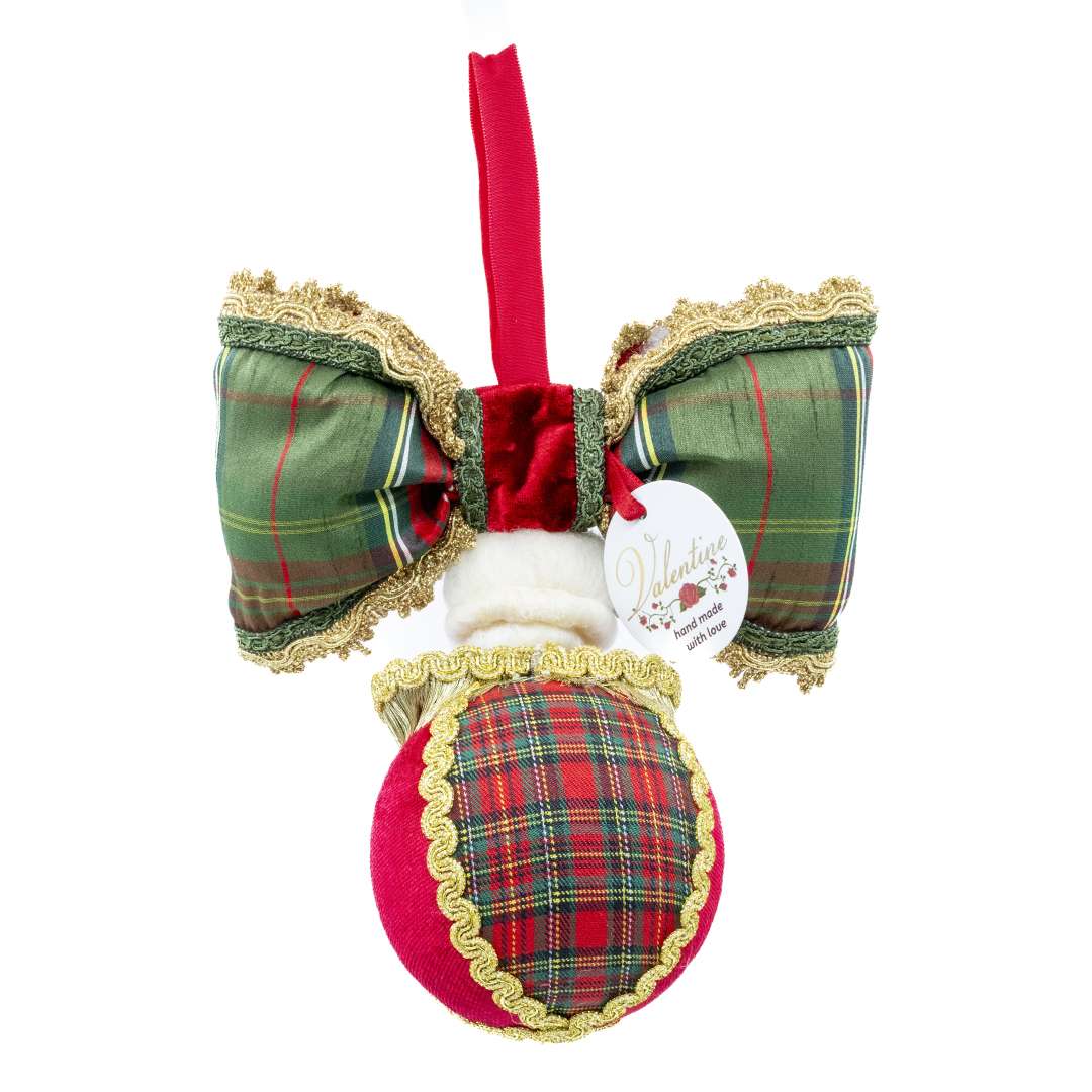 "Decorazioni Schiaccianoci su Palla Tartan" H21X20 CM - immagine 4