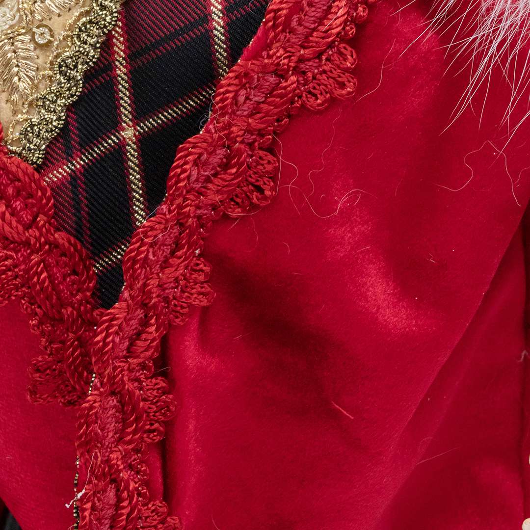 "Babbo Valentine Tartan Nero su Asta" H53 CM - Image 5