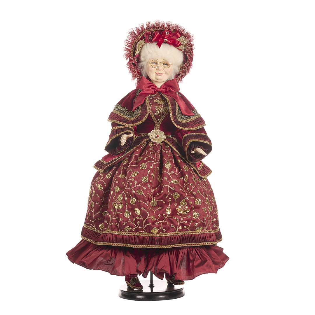 "Signora Claus Del Canto Natalizio Vittoriano" H80 CM
