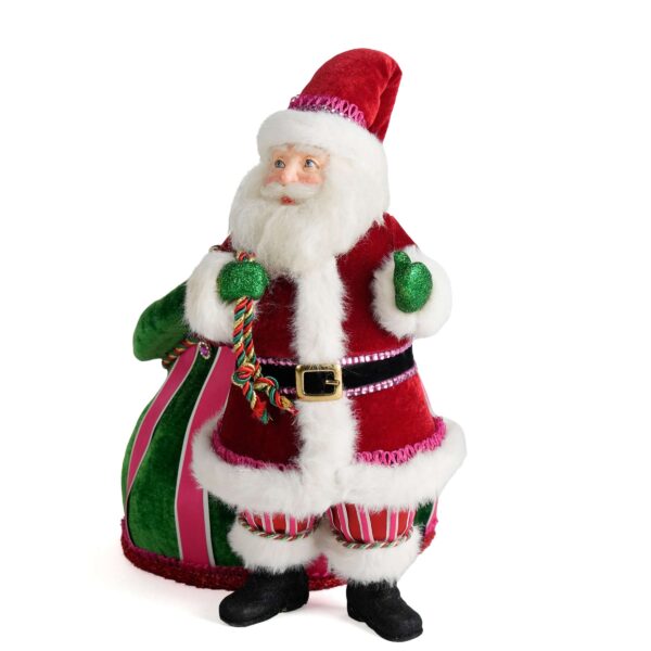 "Babbo Natale C/Porta Caramelle a Sacchetto" H31 L24 CM