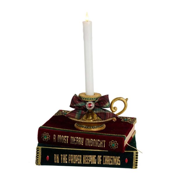 "Libri Impilati C/Bacchetta da Camera" H25 L15 CM