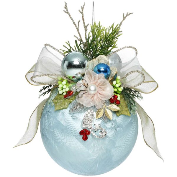 "Sfera Decorativa Natalizia Azzurra" D12,5 CM