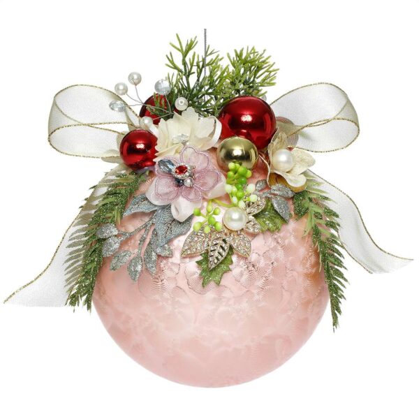 “Sfera Decorativa Natalizia Rosa” D15 CM
