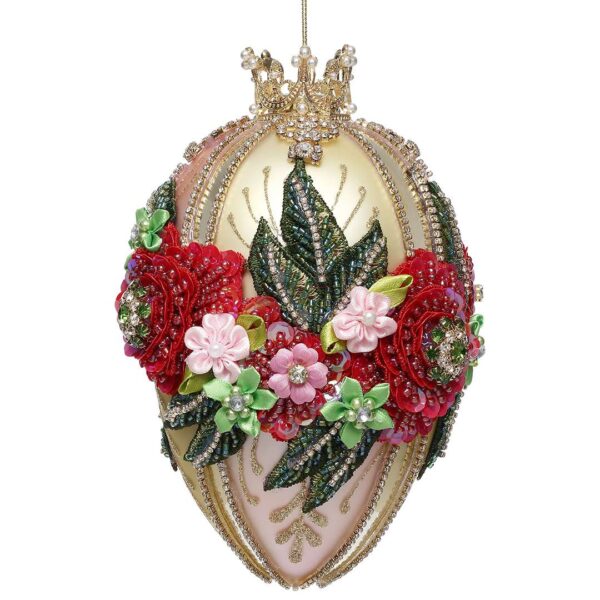 "Uovo di Fabergé in Vetro, Ornamento Gioiello” H18 CM