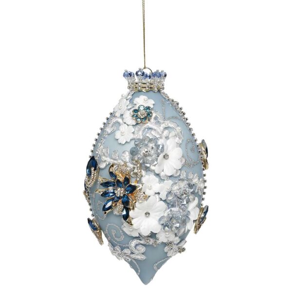 "Ornamento a Puntale Glass Kings Jewel Blue" 20 CM