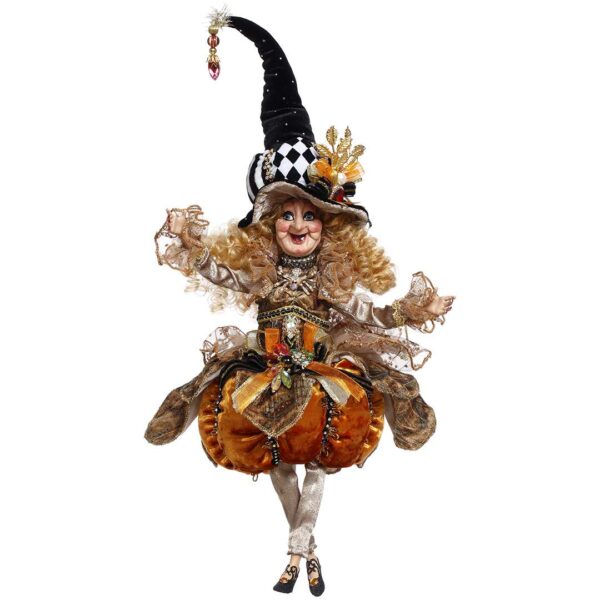 "Bambola Strega C/Torta di Zucca" H36 CM