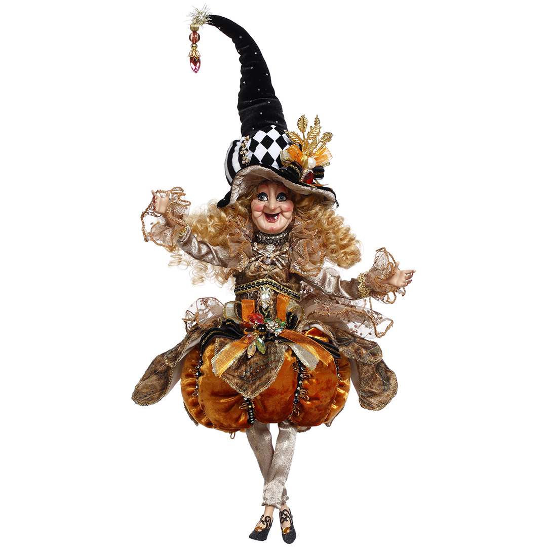 "Bambola Strega C/Torta di Zucca" H36 CM