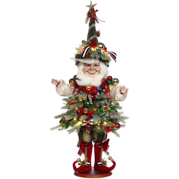 "Elfo Di Natale C/Albero C/Luci" H70 CM