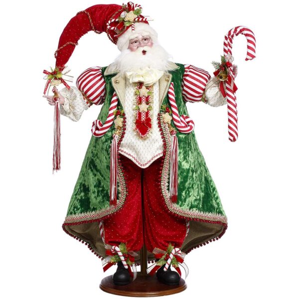 "Babbo Natale C/Bastoncini di Zucchero e Biscotti"  H91CM